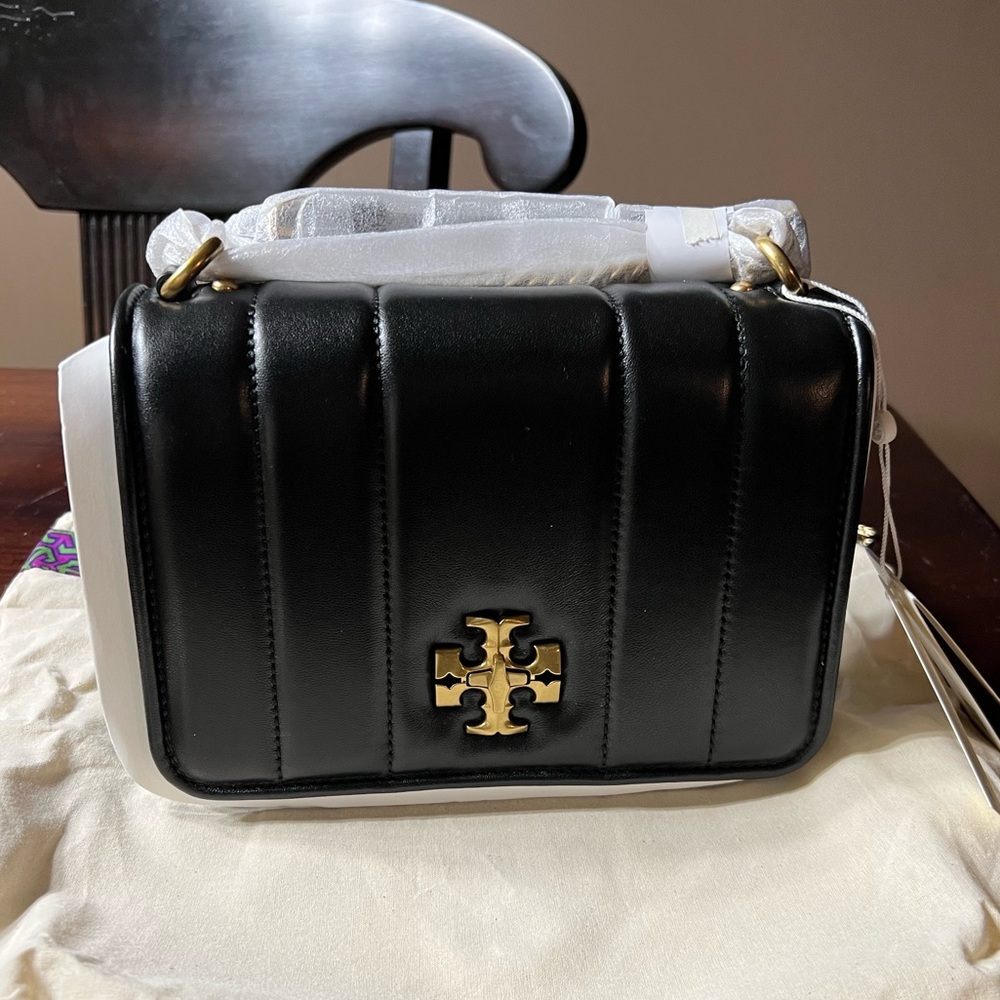 Tory Burch Kira Chain Quilted black NEW - Picture 7 of 13